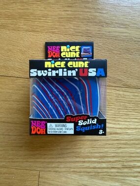 Needoh Nice Cube Swirlin USA 🇺🇸 Super Solid Squish